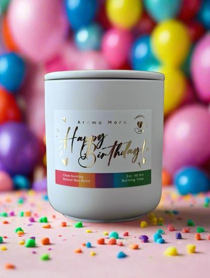 Happy Birthday | Coconut &amp; Soy Candle | Non-Toxic